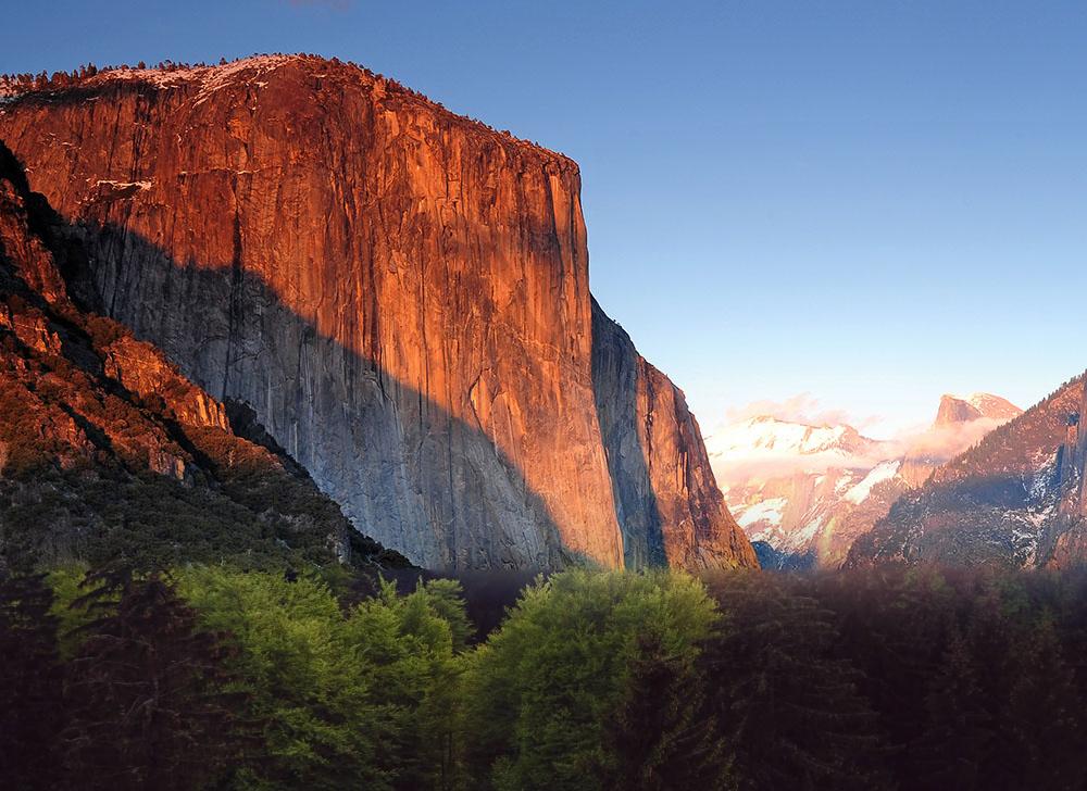 El Capitan blended onto the forest